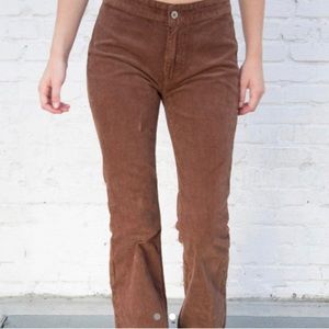 brown low rise brandy melville corduroy pants!